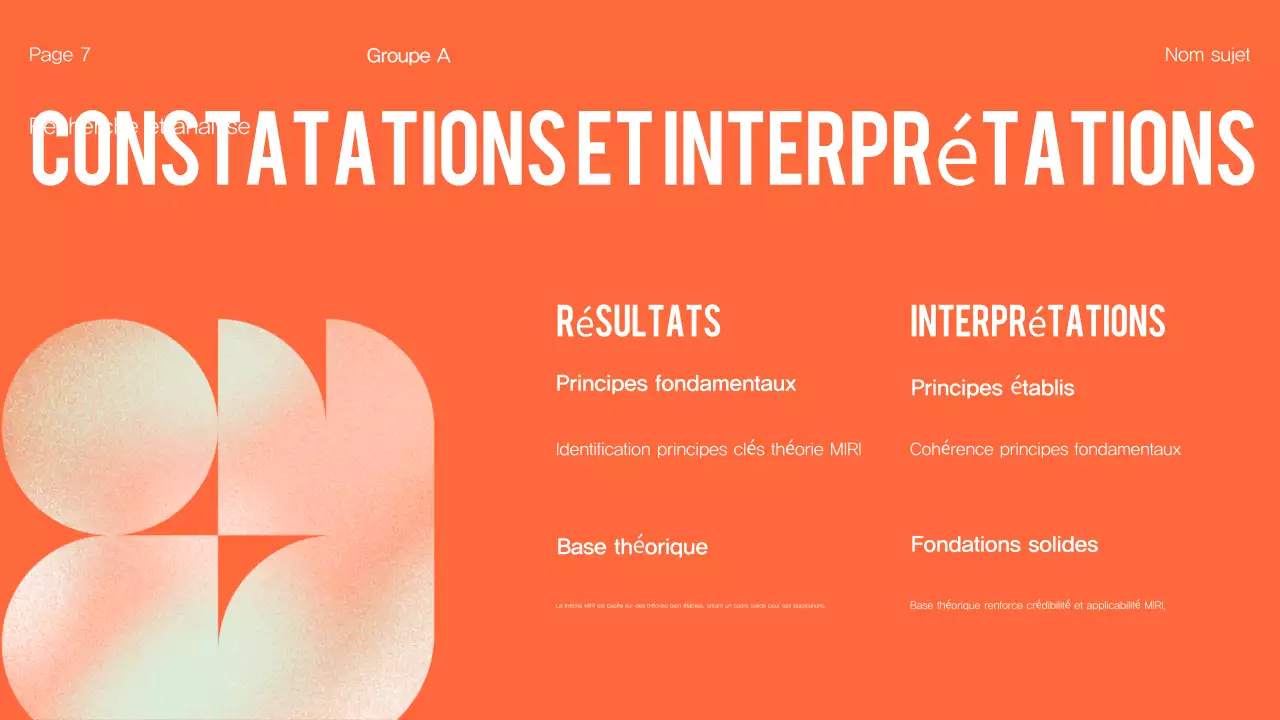 Présentation générale du projet du groupe Orange Modern