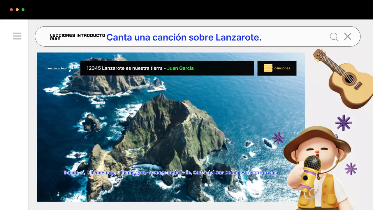 Promover la exploración sencilla de Dokdo en azul