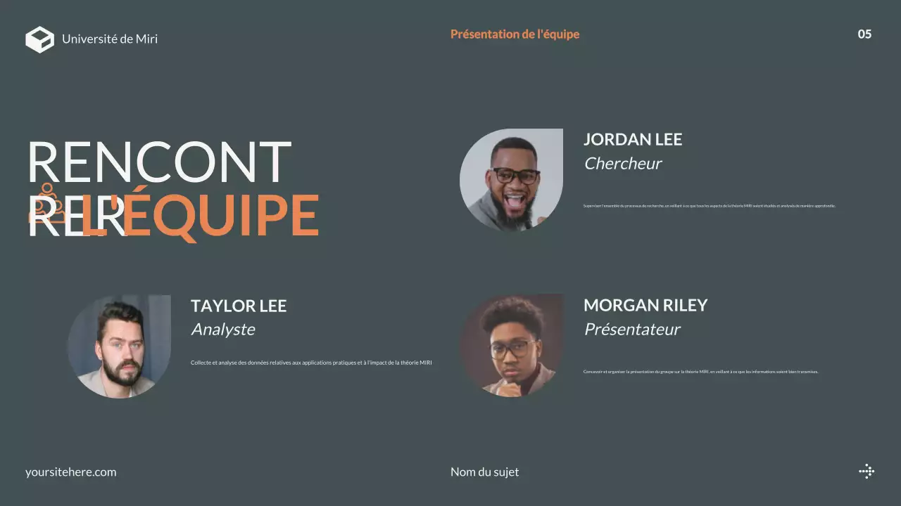 présentation générale du projet orange modern