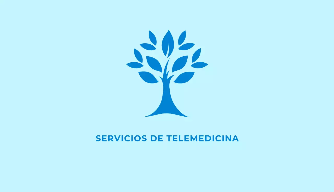 tarjeta de visita de telemedicina blue clean