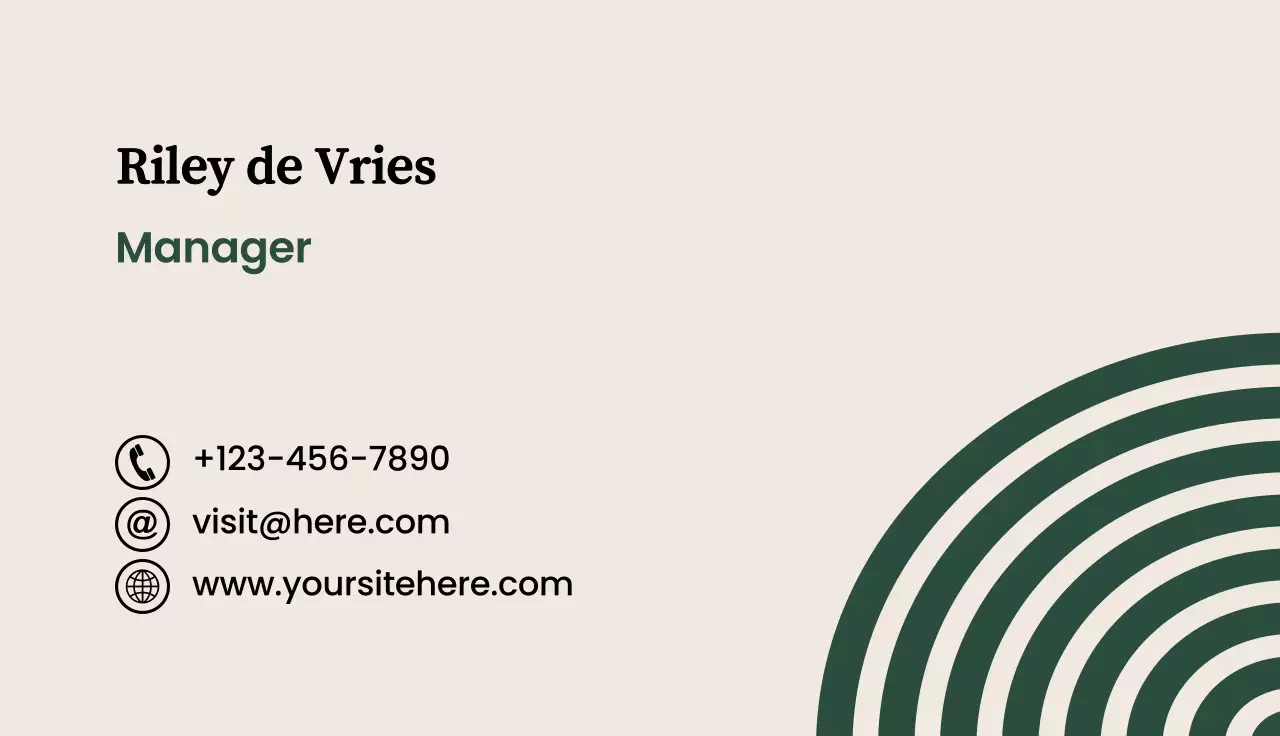 beige minimalistisch visitekaartje