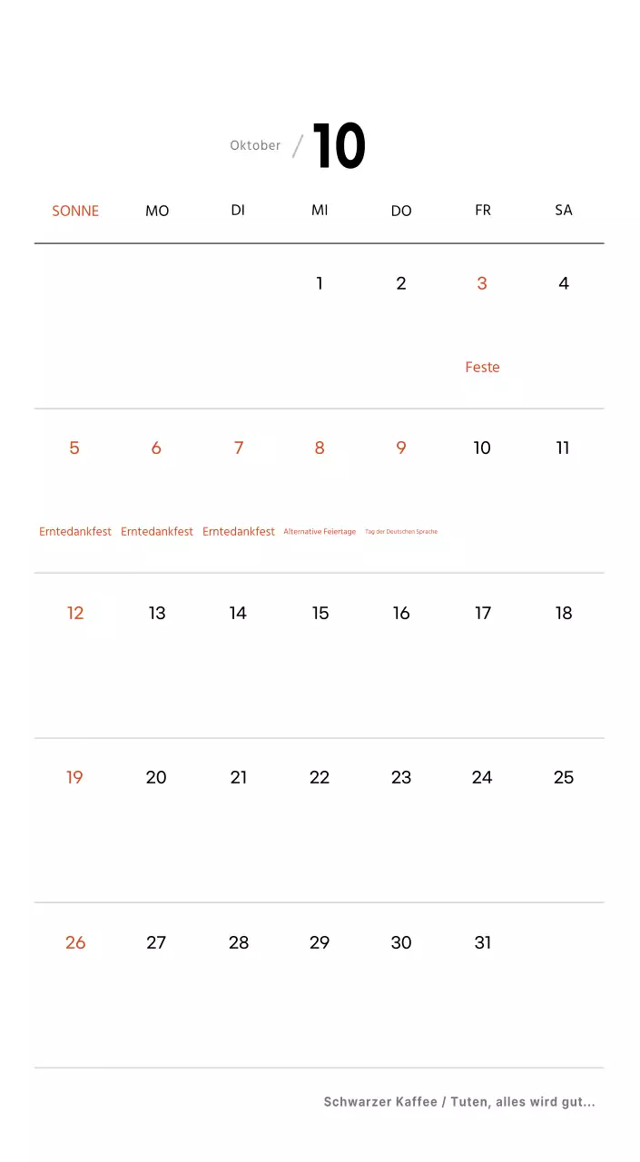 Einfacher Kaffee-Foto-Tischkalender für Cafés in Weißtönen