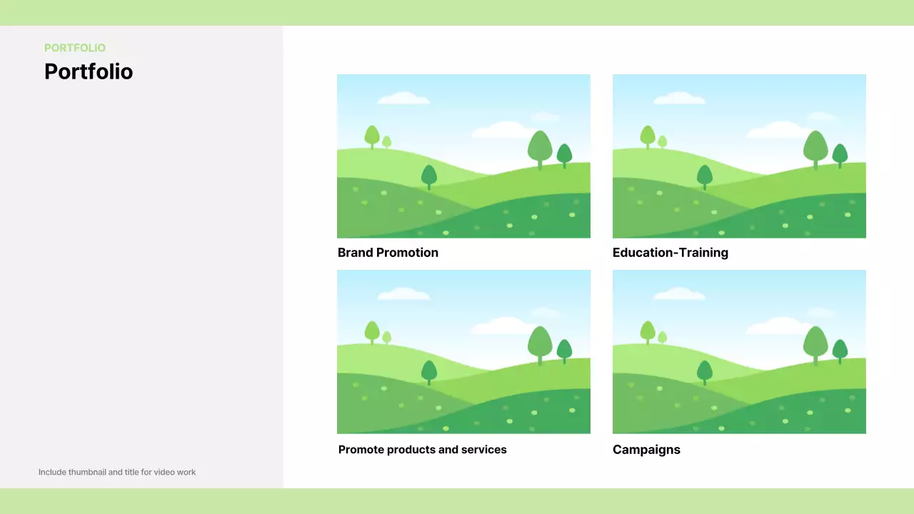 Apresentação de vídeo verde moderno