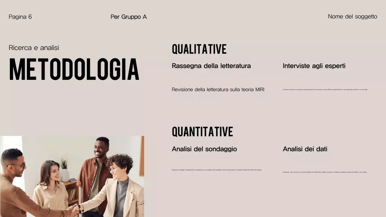 Presentazione del progetto Orange Modern Group