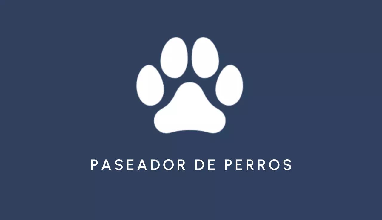 tarjeta de visita navy simple dog