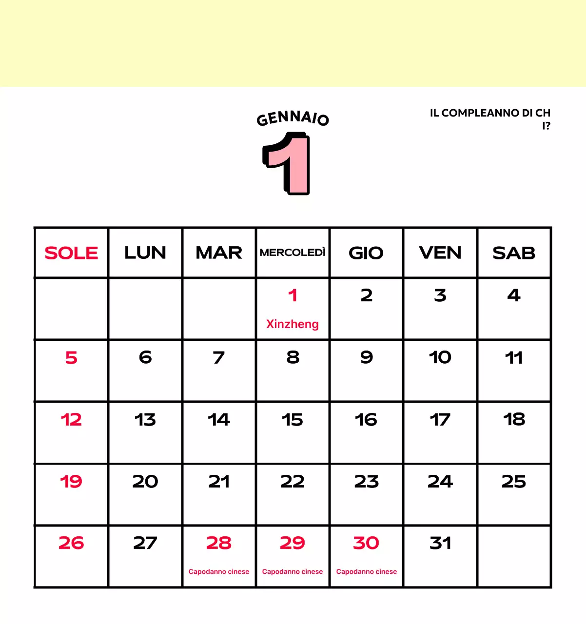 Calendari colorati con una varietà di illustrazioni retrò