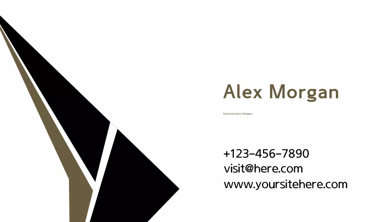 biglietto da visita minimalista nero