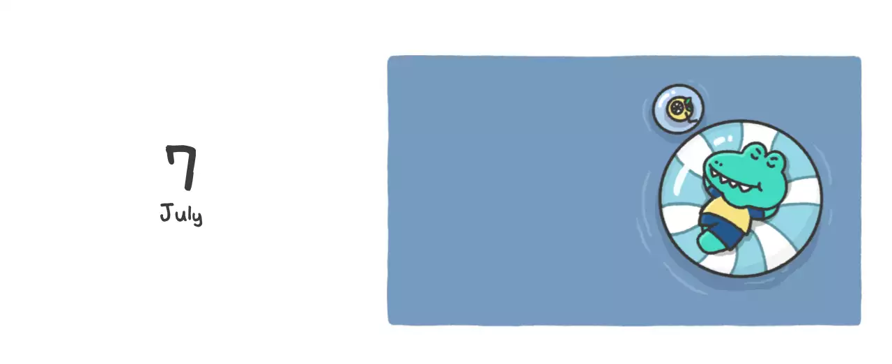 かわいいアゴイラストコンセプトのカレンダー