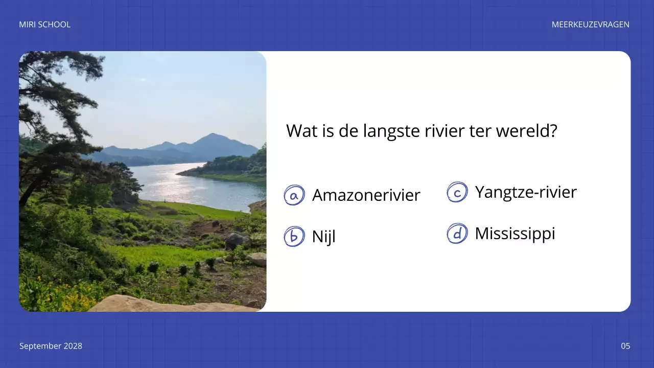 aankondiging blauwe ludieke quiz
