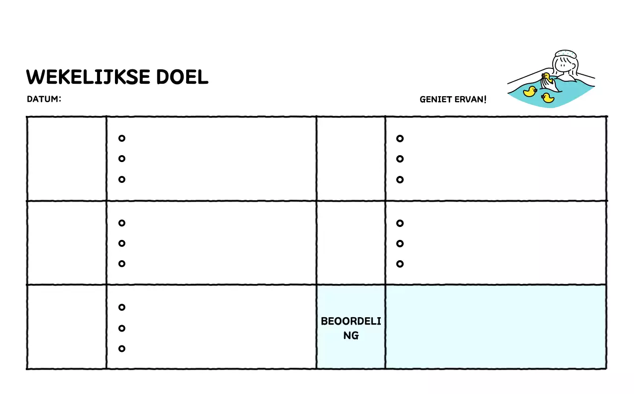 Geïllustreerde kalender met een mooie lijnstijl