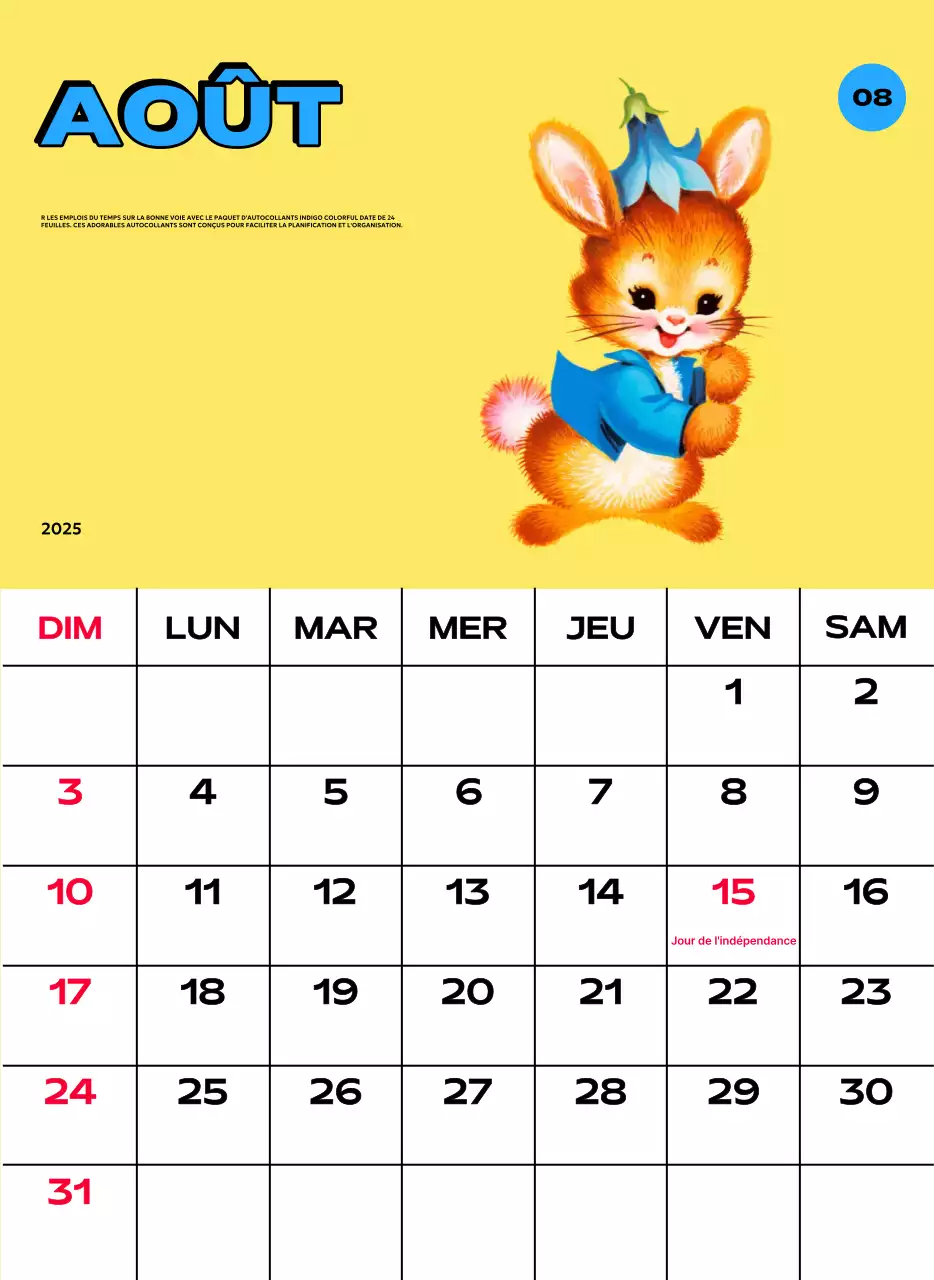 Calendriers colorés avec une variété d'illustrations rétro