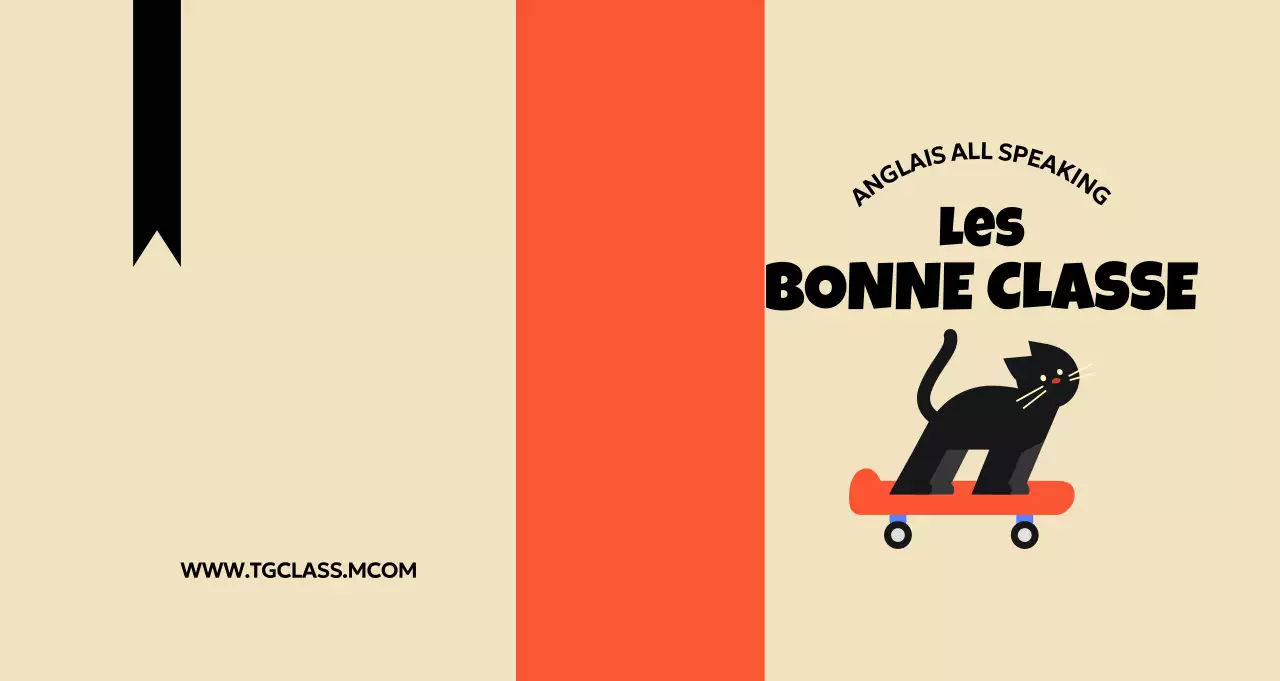 Publicité simple pour l'école avec illustration d'un chat beige