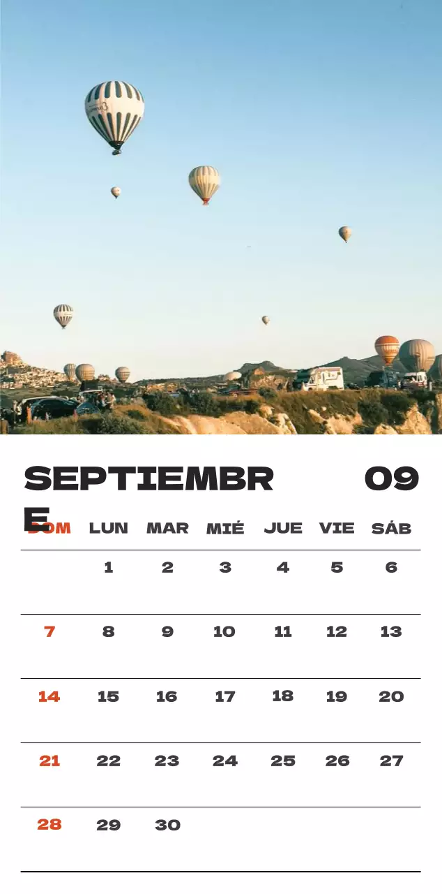 Cielo foto calendario limpio