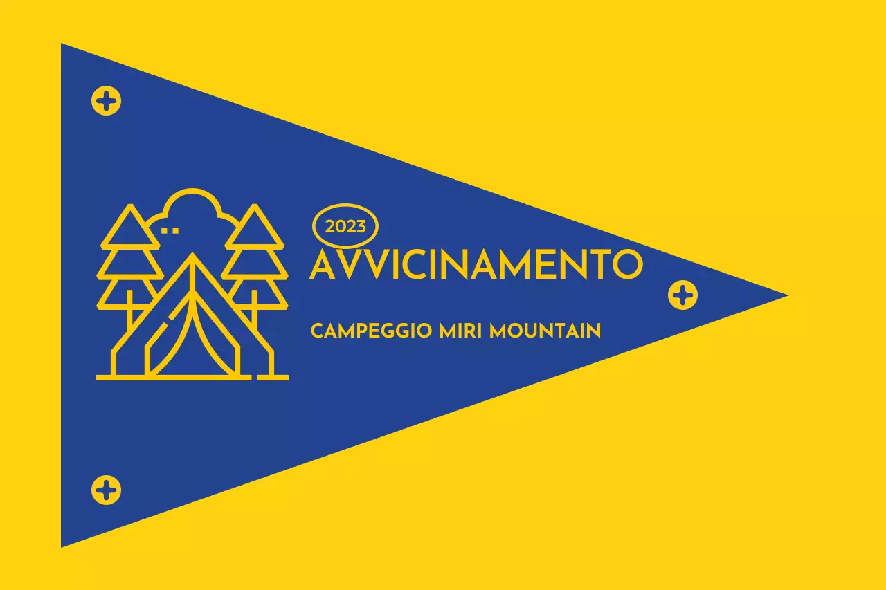 Progettare un campeggio con icone illustrate