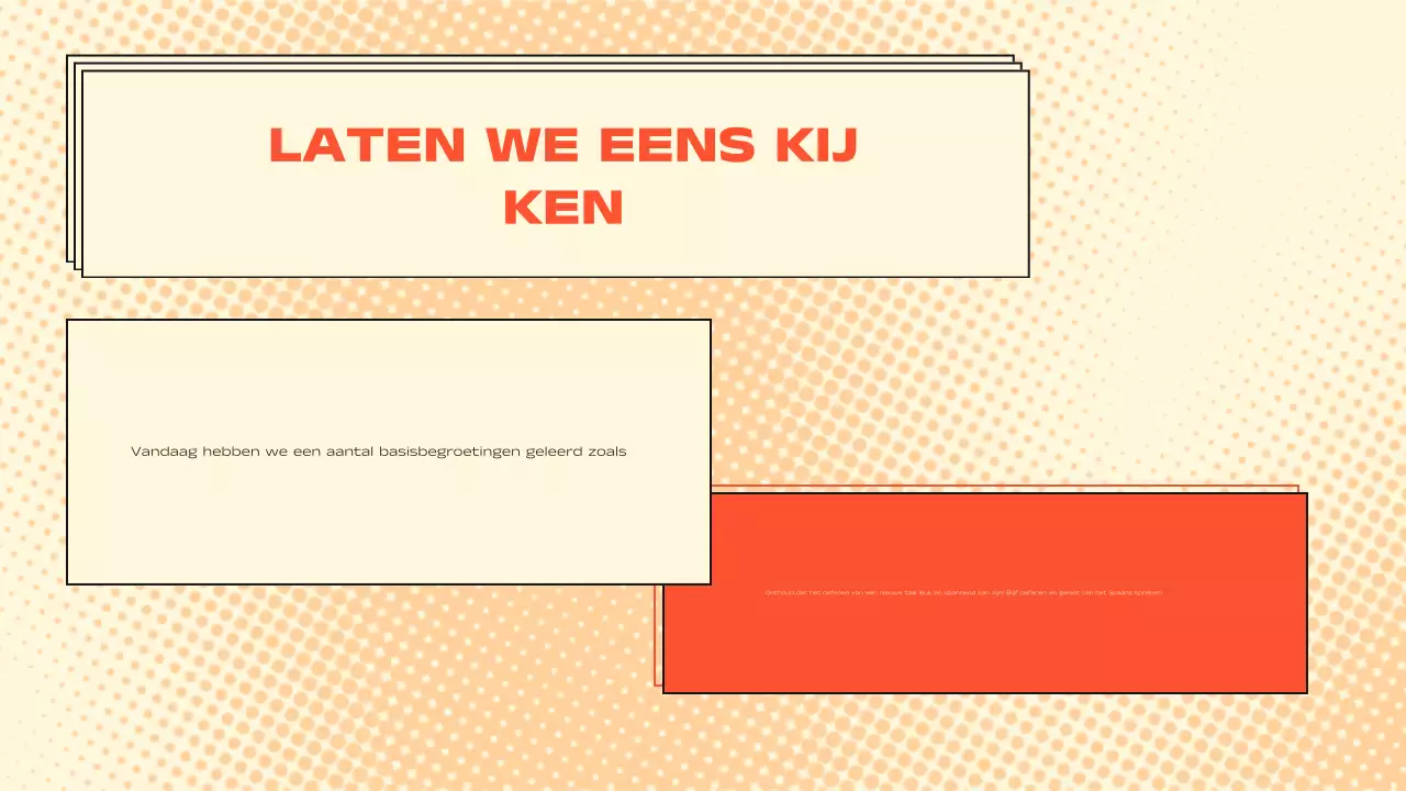 Oranje Beige Fun Lesmateriaal Spaanse Presentatie