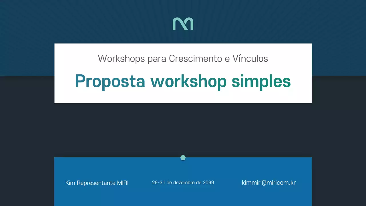 Uma proposta simples de oficina em azul e verde