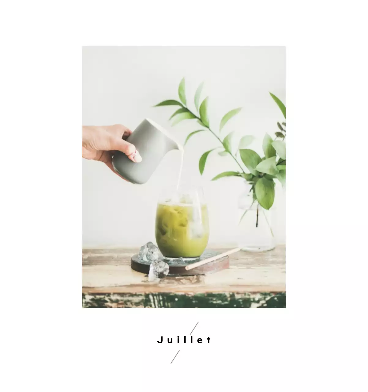 Calendrier minimaliste pour le café