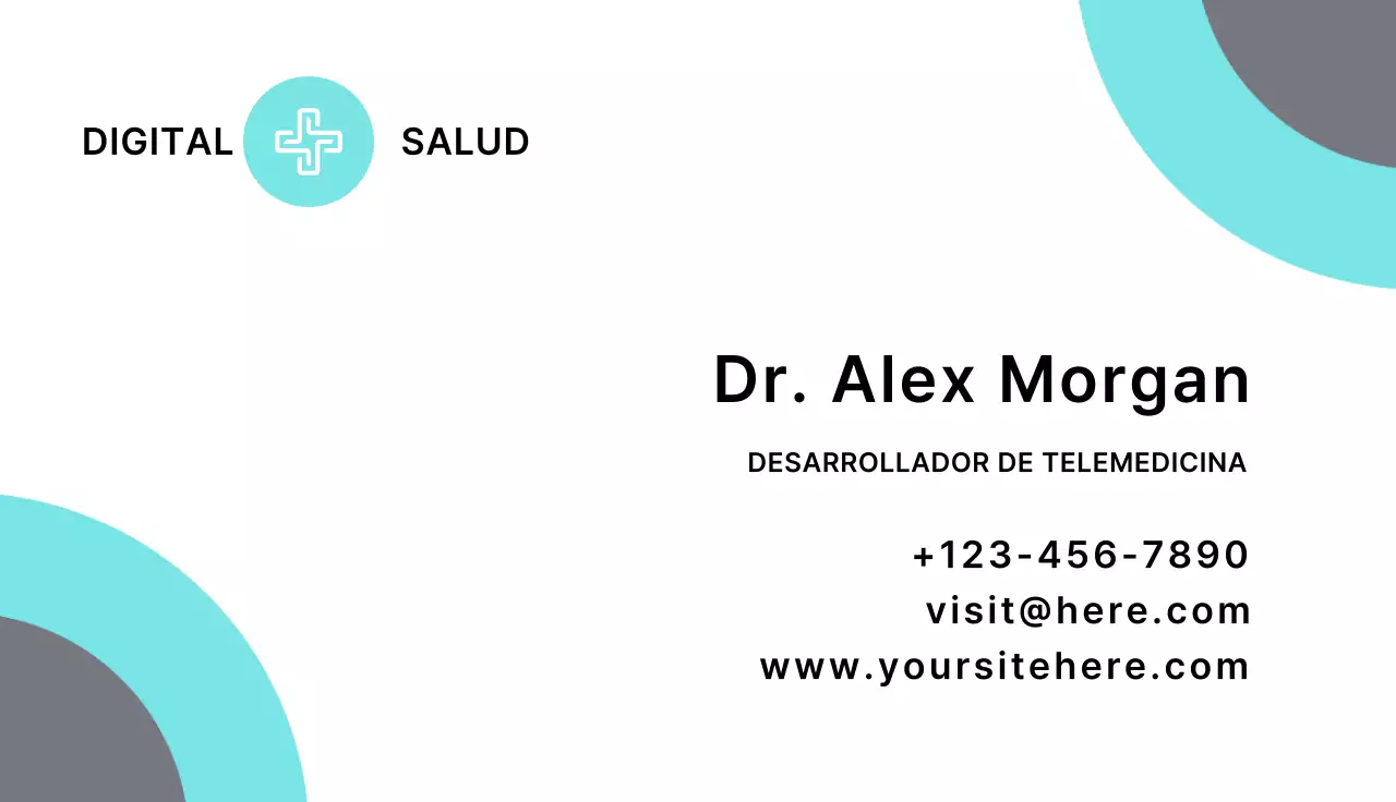 tarjeta de visita mint modern health