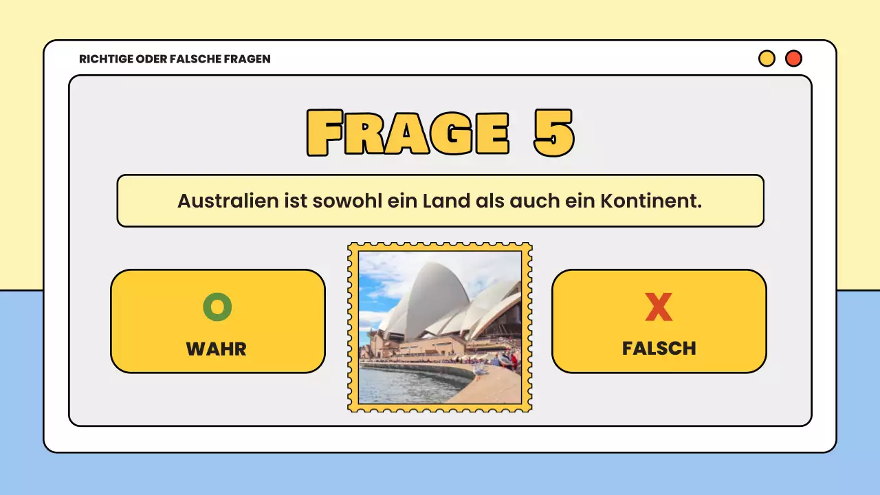 gelbes Minimal-Quiz-Lernmaterial