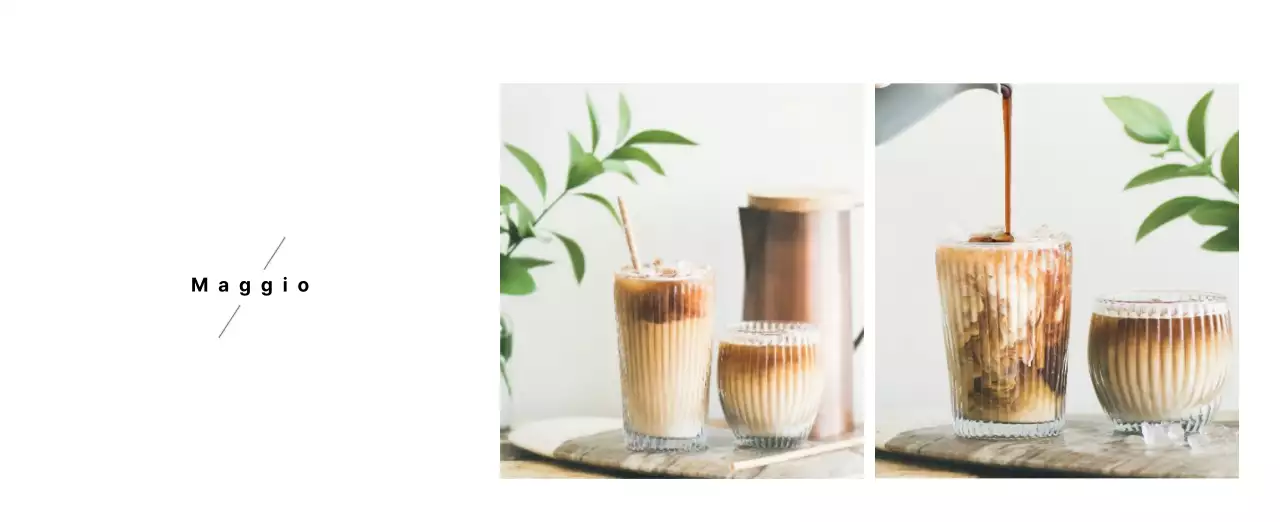 Un caffè sentimentale bianco e marrone