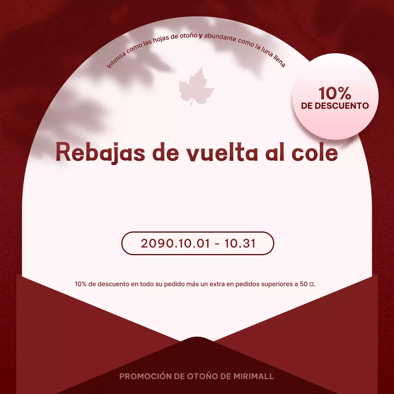 Promociones de otoño con toques de burdeos y rosa