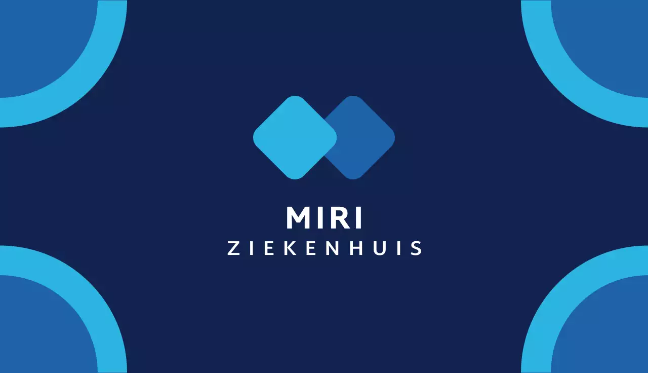 blauw geometrisch visitekaartje