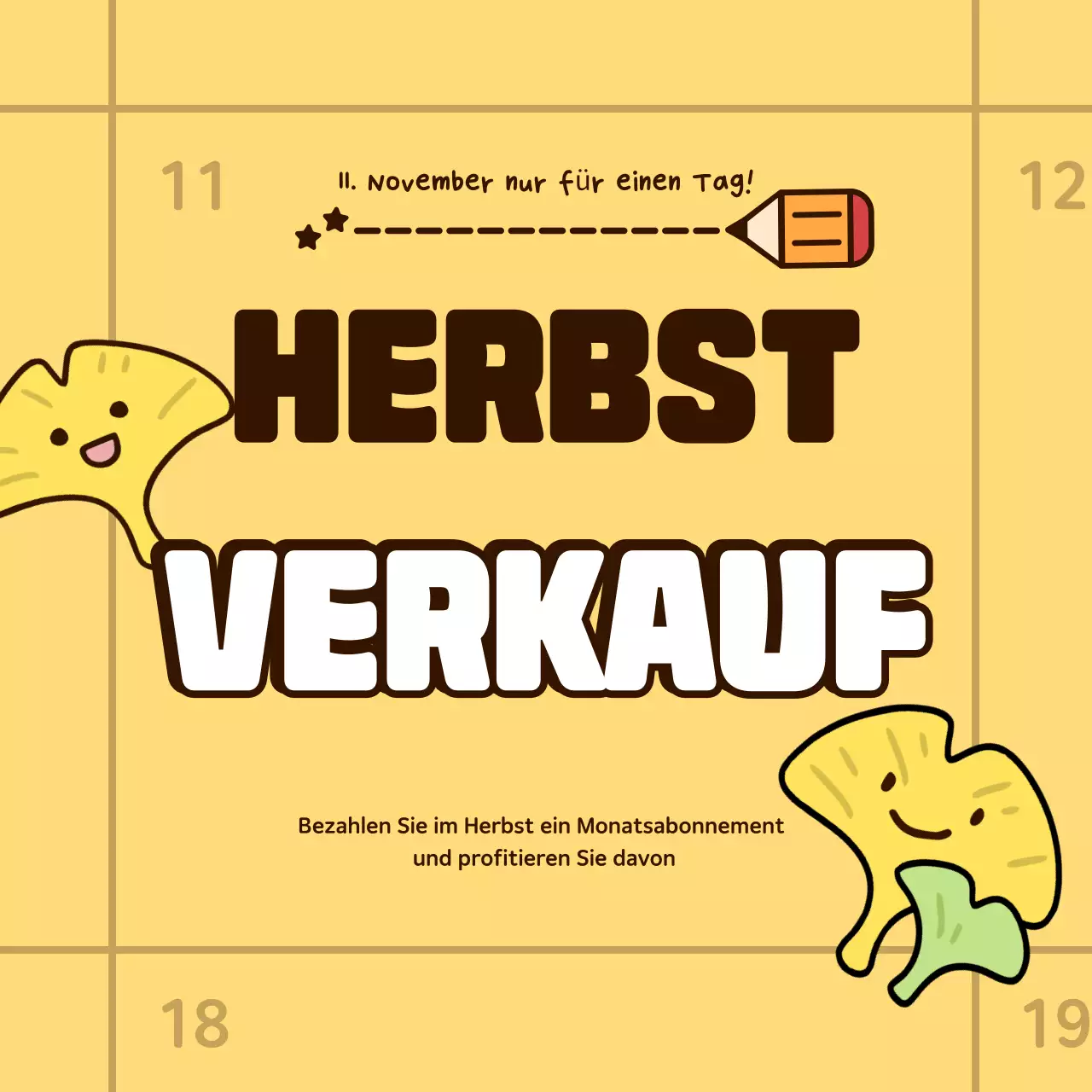 Yellow's Herbstausverkauf