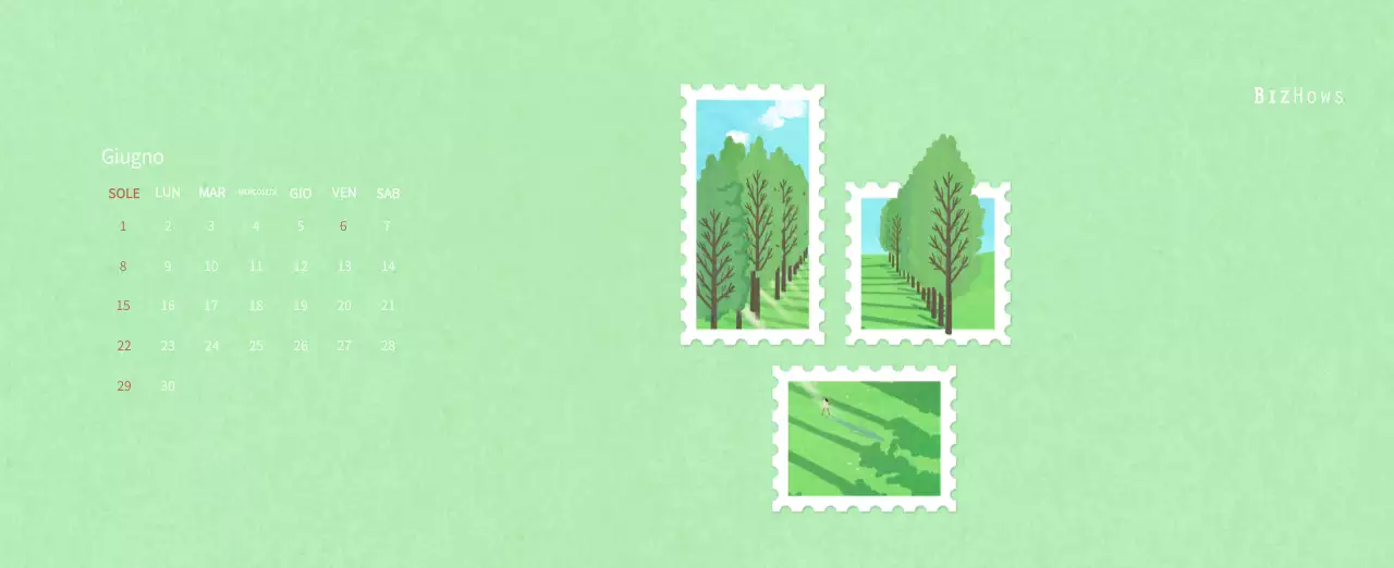 Calendario di Capodanno con una calda illustrazione