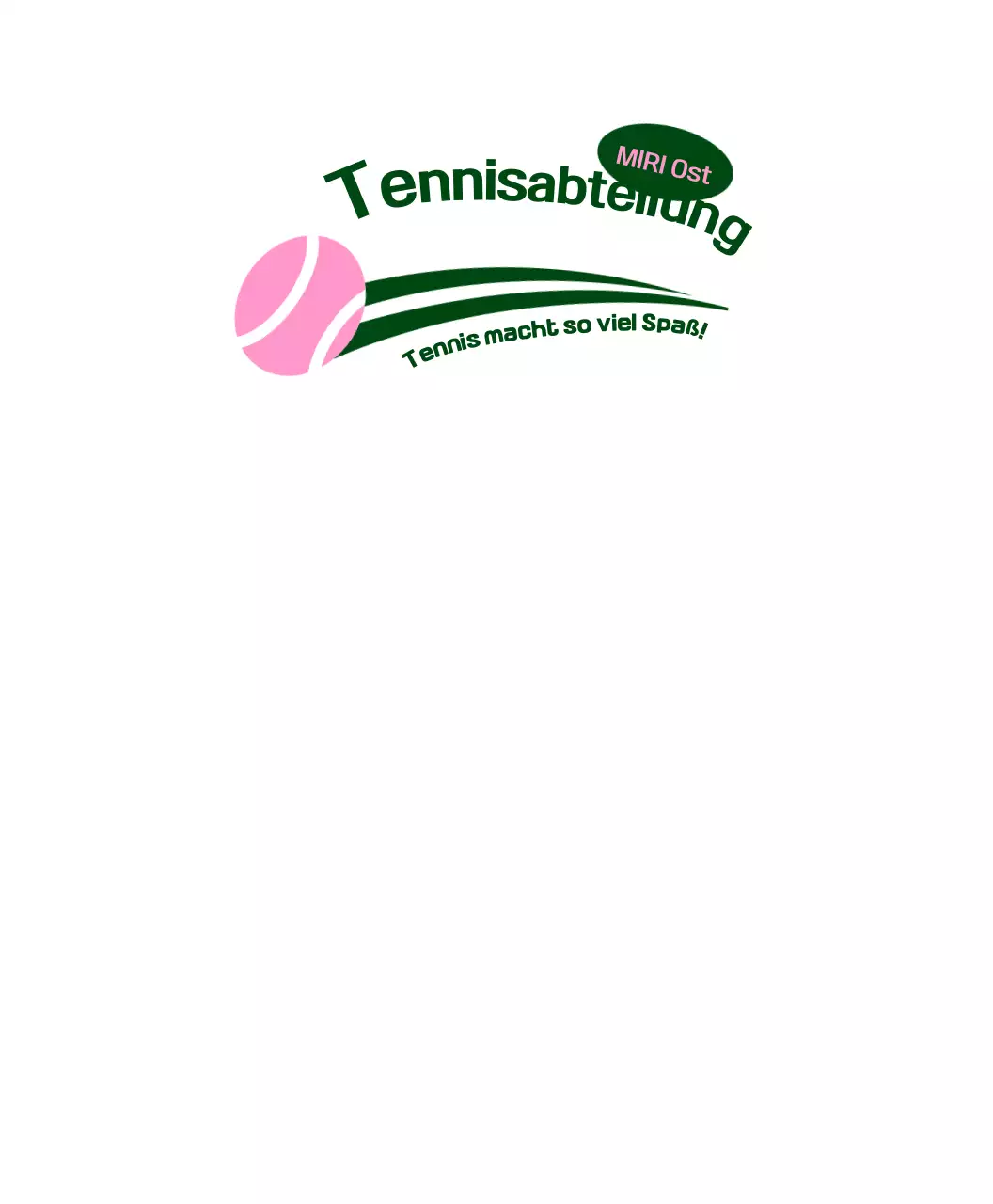 Rosa einfaches Tennis-Logo