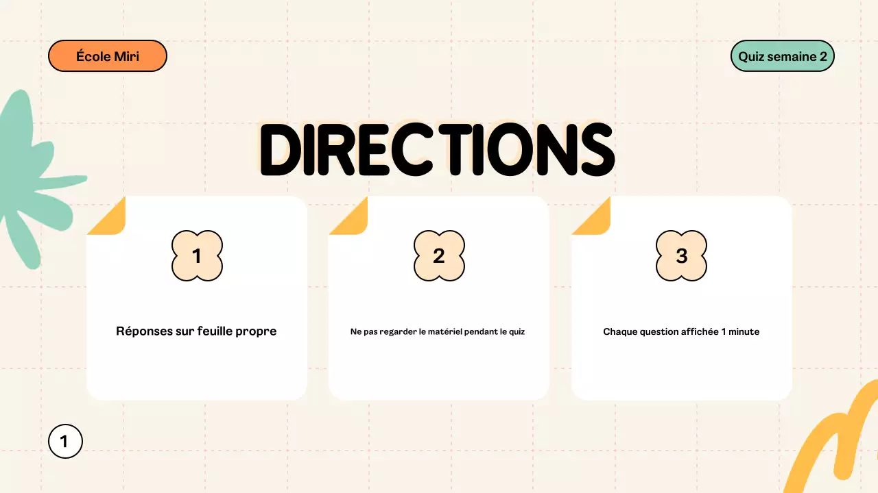 Matériel Mint Modern Quiz Class