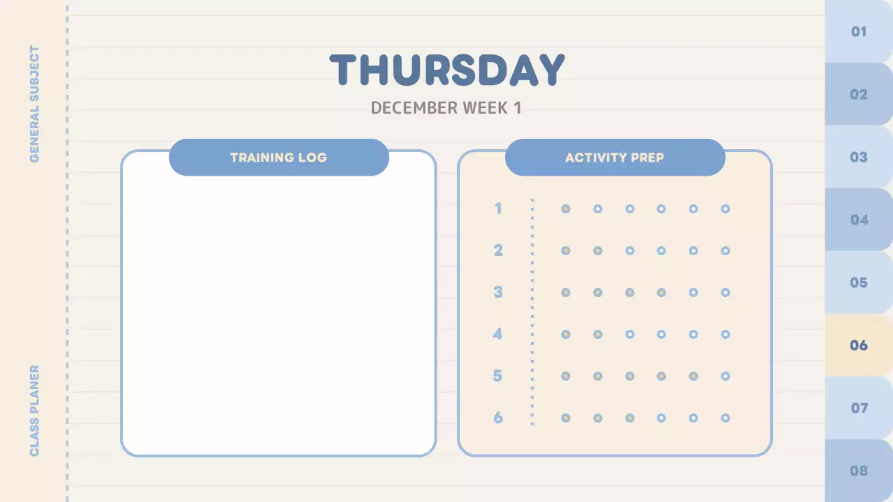 Blue Simple Class Agenda Presentation