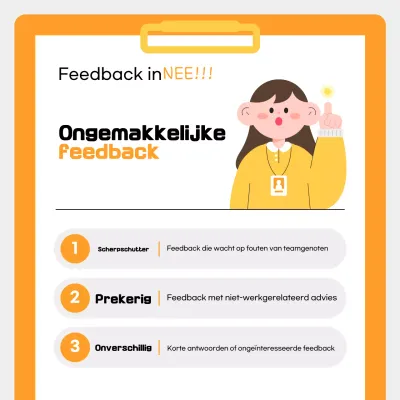 Oranje eenvoudige trainingsgids voor op de werkplek