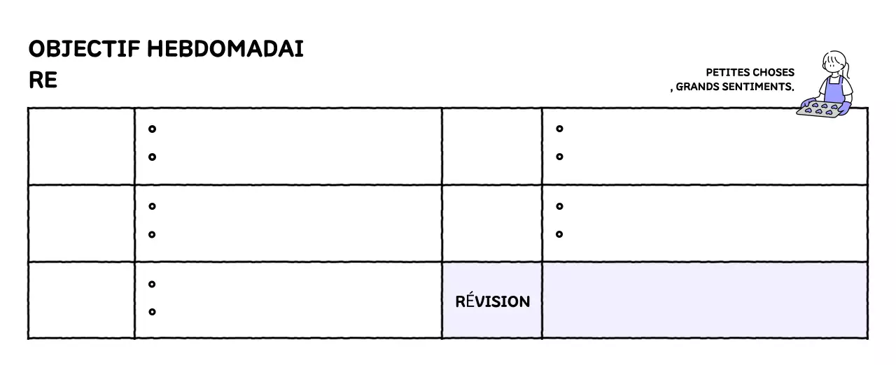 Calendrier illustré avec un joli style de lignes
