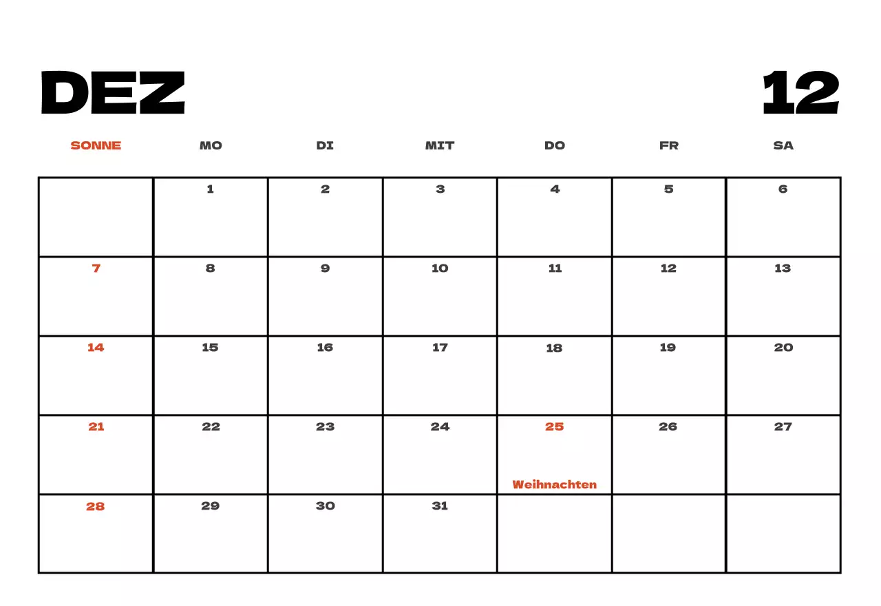 Himmel Foto sauber Kalender