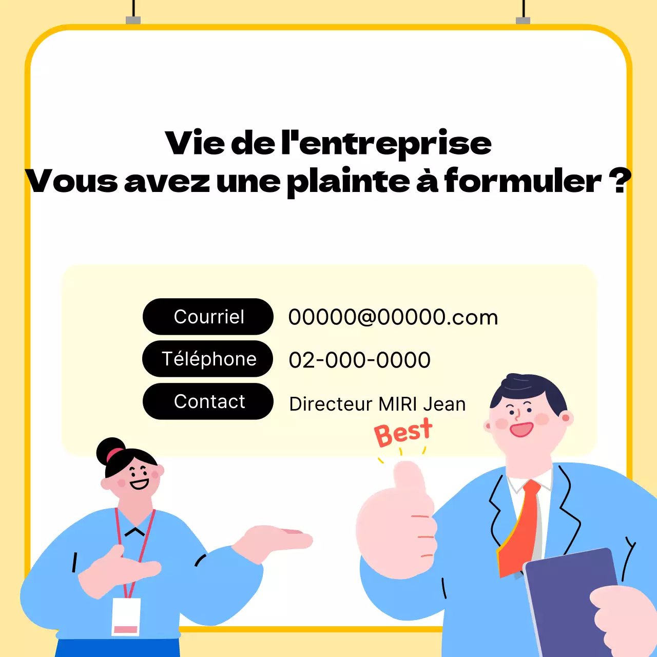 Ressources de formation sur le lieu de travail jaune