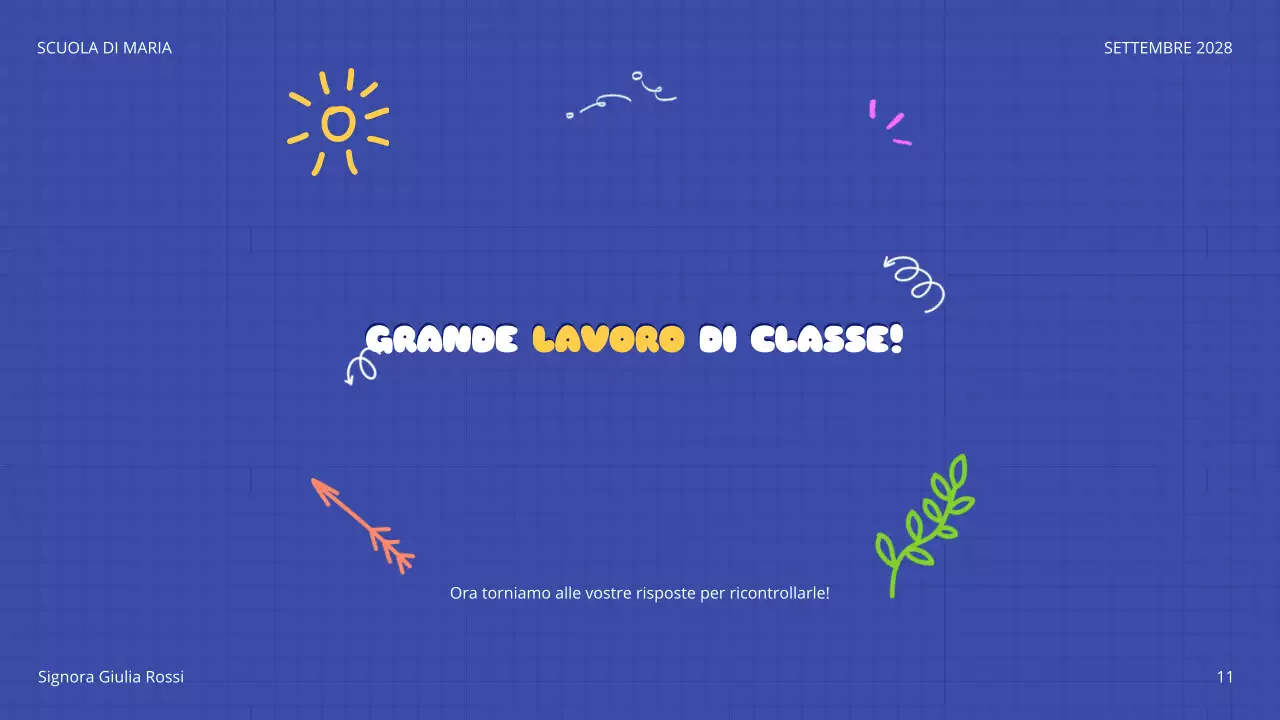 annuncio del quiz ludico blu