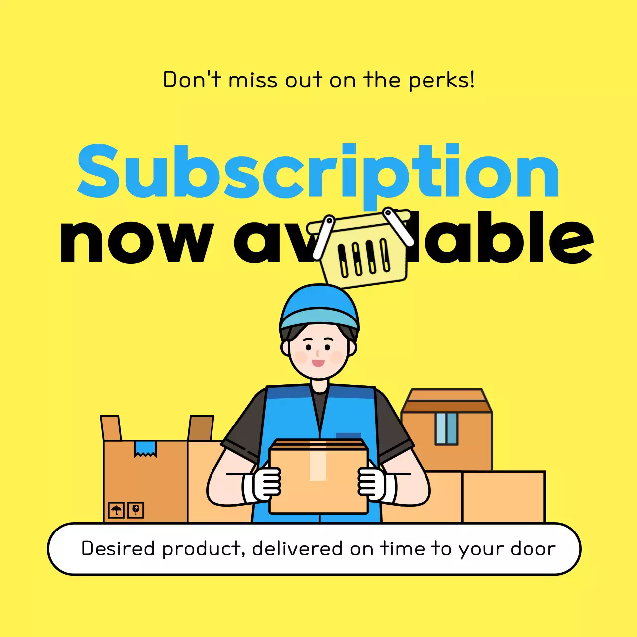 Promosi Langganan Modern Kuning Posting Media Sosial