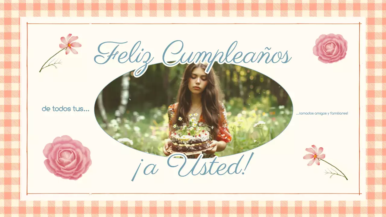 invitación de cumpleaños vintage beige