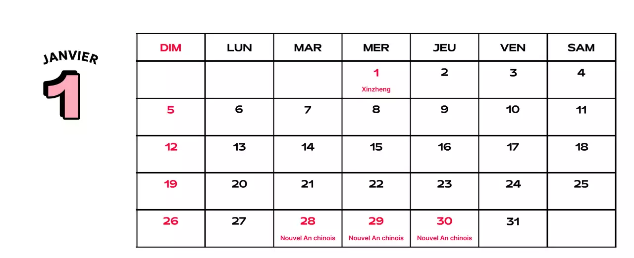 Calendriers colorés avec une variété d'illustrations rétro