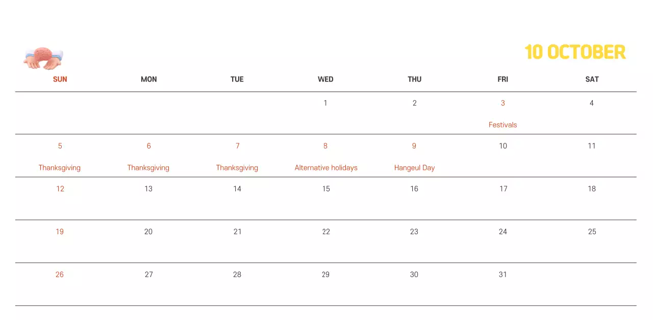 A holiday hospital with health and family themed illustrations and colorful accents