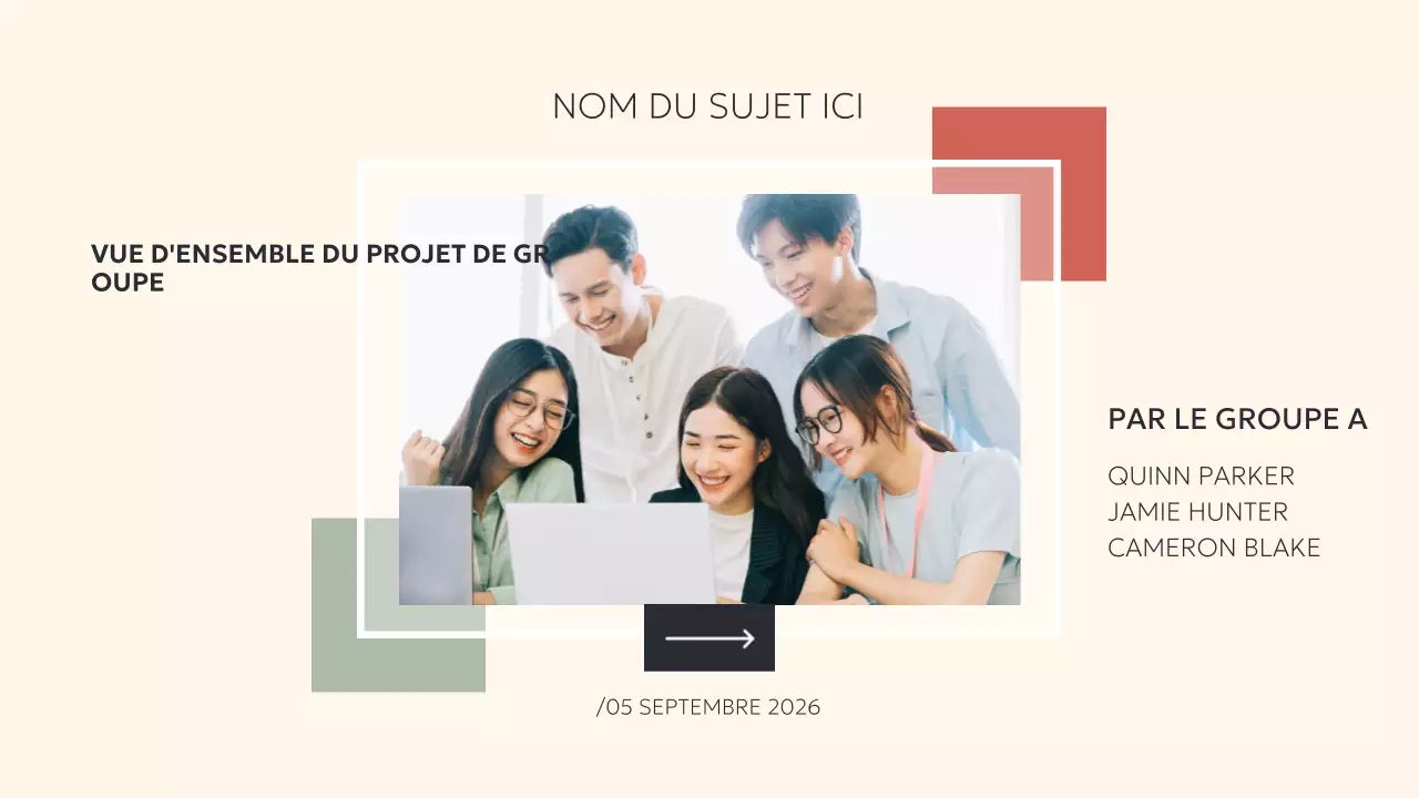 Présentation de projet moderne beige