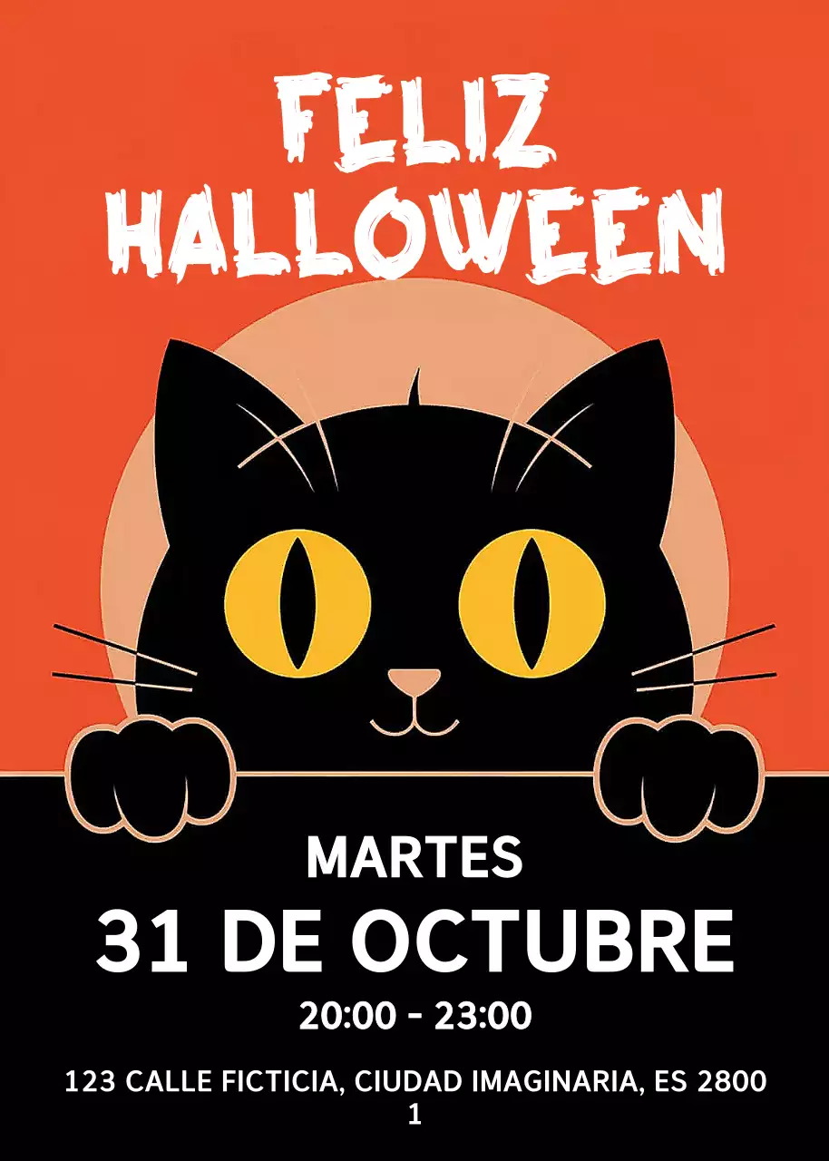 Evento de Halloween Orange Retro
