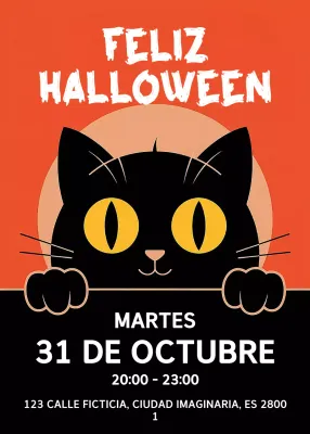 Evento de Halloween Orange Retro