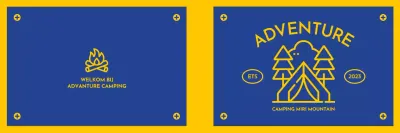 Een camping ontwerpen met geïllustreerde pictogrammen