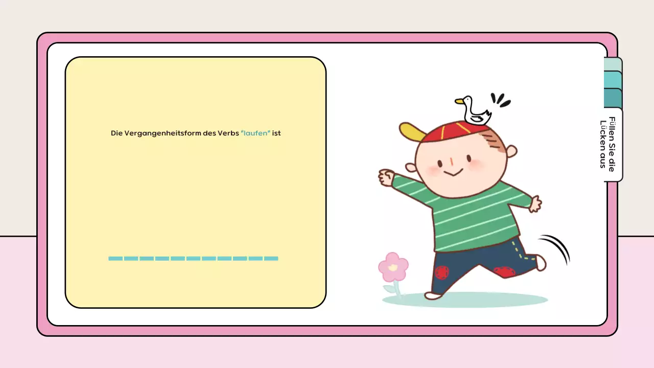 rosa verspieltes Quiz Lernmaterial