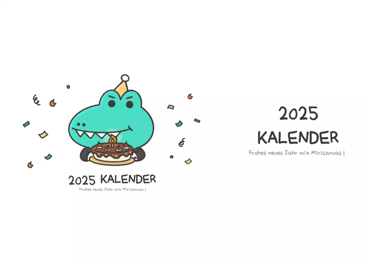 Ein Kalender mit einem niedlichen Ago-Illustrationskonzept