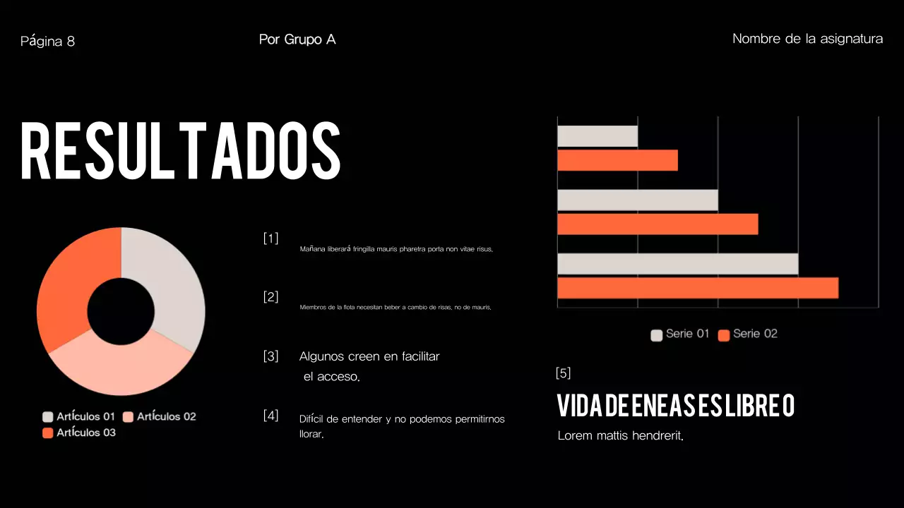 Presentación general del proyecto del Grupo Orange Modern