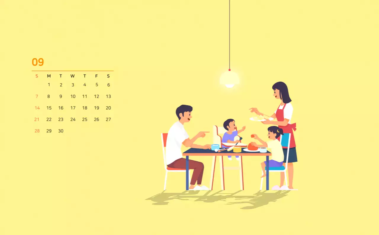 Concepto de ilustración familiar multicolor