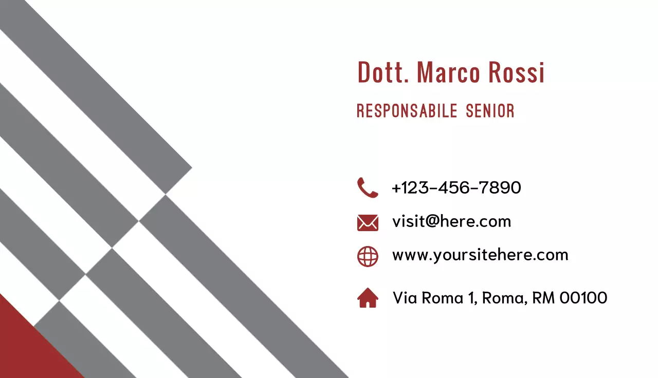 biglietto da visita geometrico grigio