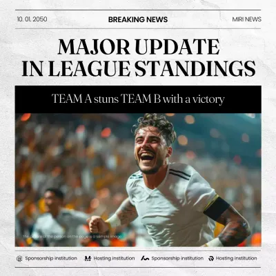 White Modern Sports News Social Media Post